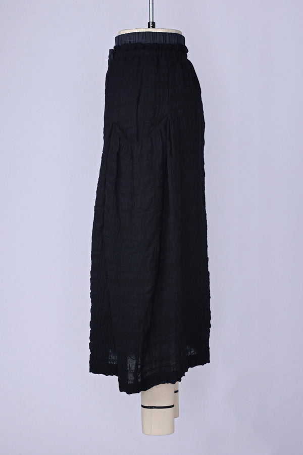 【RURI W. / ルリ】W/C WASHER GATHERED PK SKIRT / Black