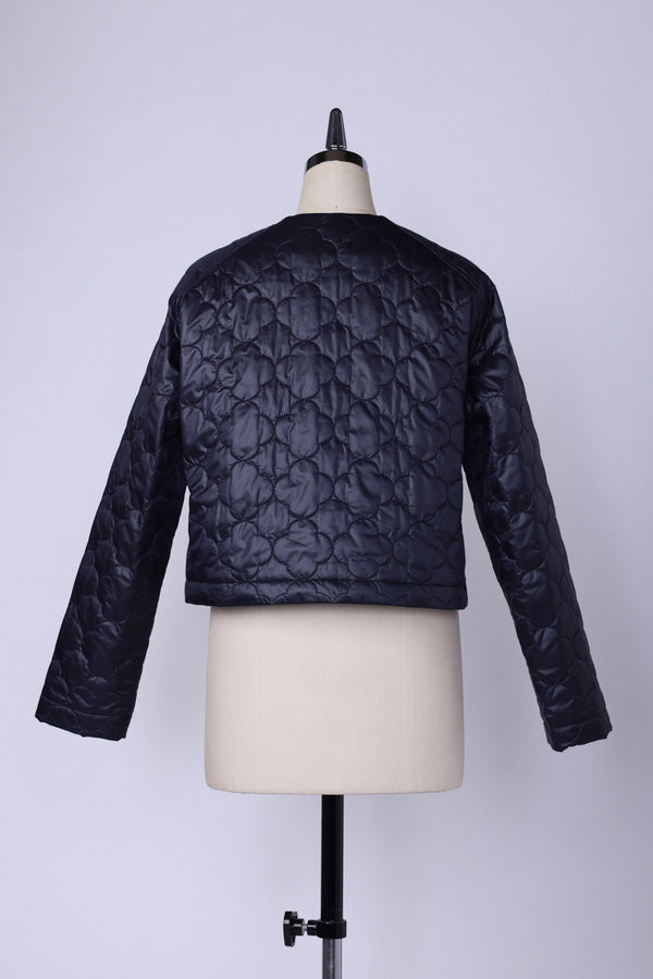 【RURI W. / ルリ】NYLON QUILTED DENIM JACKET / Black × Navy