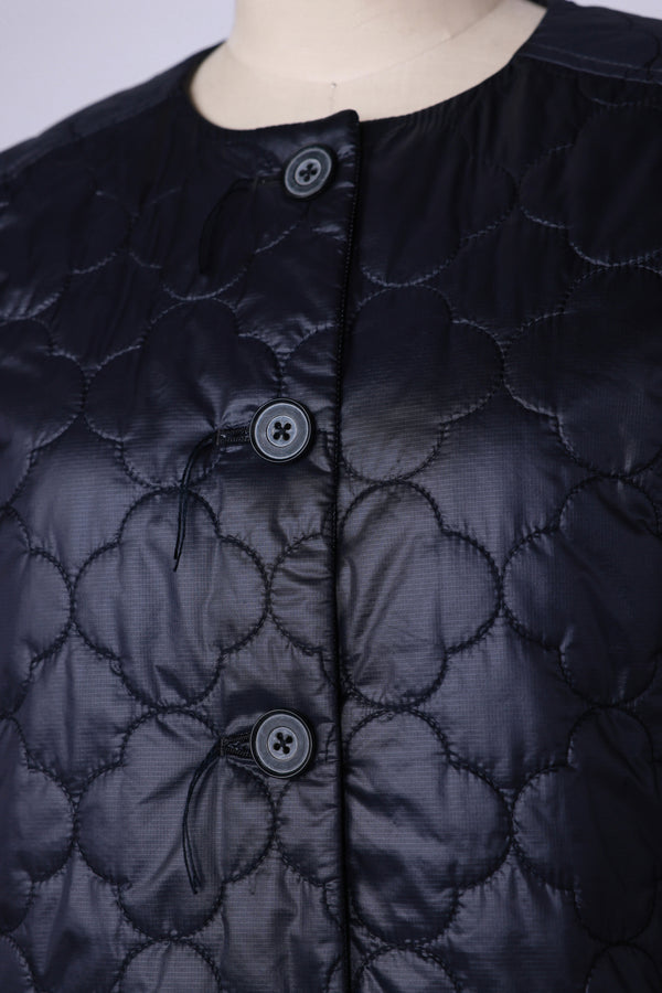 【RURI W. / ルリ】NYLON QUILTED DENIM JACKET / Black × Navy