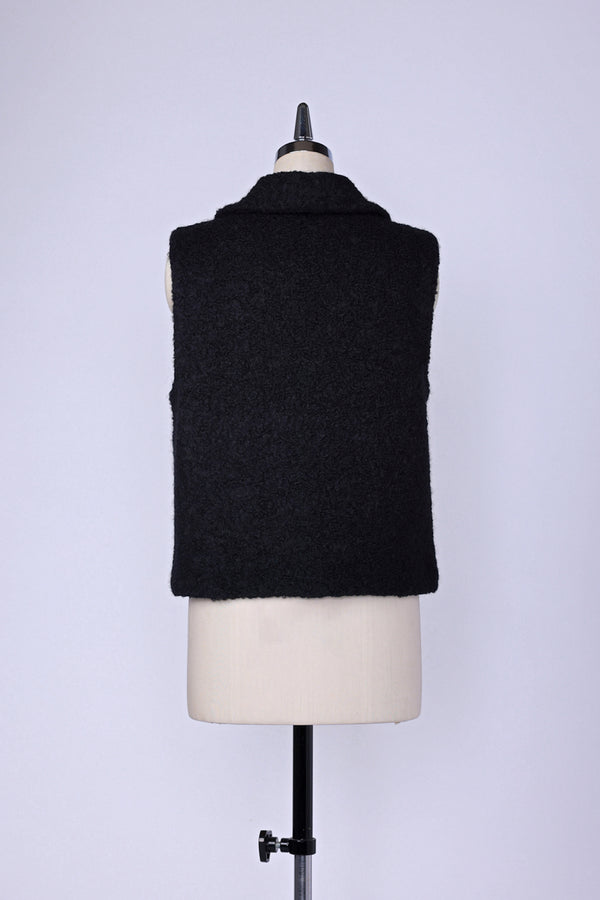 【RURI W. / ルリ】BOA DOUBLE ZIP VEST / Black