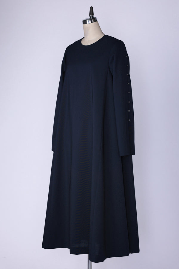 【RURI W. / ルリ】TROPICAL LOOP BUTTON DRESS / Navy