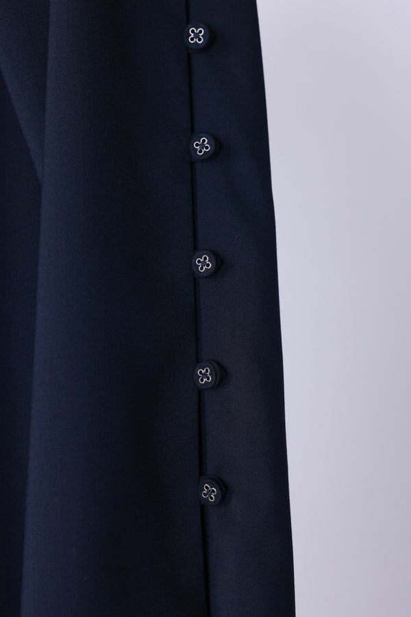 【RURI W. / ルリ】TROPICAL LOOP BUTTON DRESS / Navy