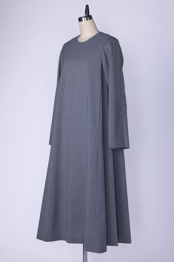 【RURI W. / ルリ】TROPICAL LOOP BUTTON DRESS / Gray