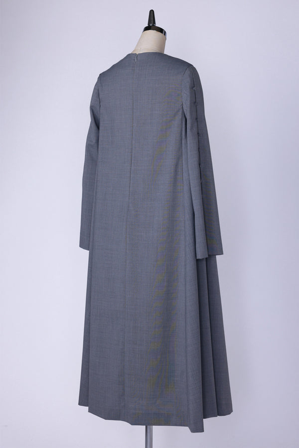 【RURI W. / ルリ】TROPICAL LOOP BUTTON DRESS / Gray