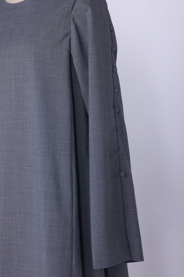 【RURI W. / ルリ】TROPICAL LOOP BUTTON DRESS / Gray