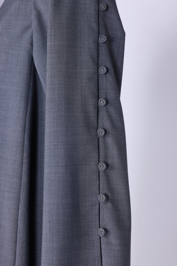 【RURI W. / ルリ】TROPICAL LOOP BUTTON DRESS / Gray