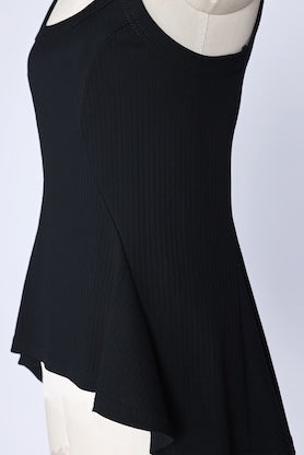 【RURI W. / ルリ】SQUARE NECK TOP 2 / Black