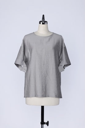 【RURI W. / ルリ】SPLIT CUFF BLOUSE / Gray