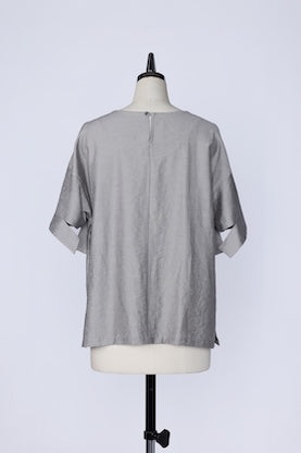 【RURI W. / ルリ】SPLIT CUFF BLOUSE / Gray
