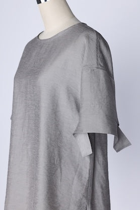【RURI W. / ルリ】SPLIT CUFF BLOUSE / Gray