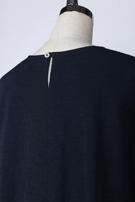 【RURI W. / ルリ】SPLIT CUFF BLOUSE / Navy