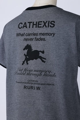 【RURI W. / ルリ】RINGER PRINT T-SHIRT / Gray