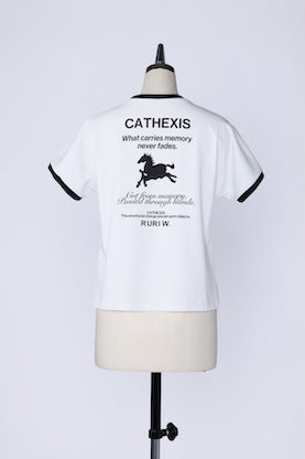 【RURI W. / ルリ】RINGER PRINT T-SHIRT / Off-White