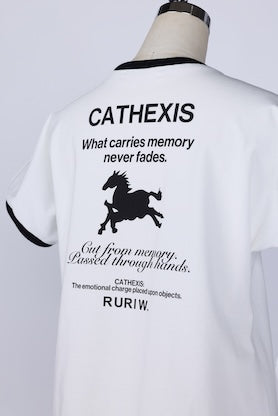 【RURI W. / ルリ】RINGER PRINT T-SHIRT / Off-White