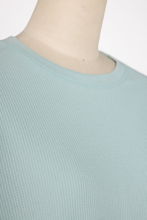 【RURI W. / ルリ】S.P.WAFFLE LONG-ARMED PULLOVER / Ice Green