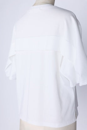 【RURI W. / ルリ】ACROSS-BACK TUCK TEE / White