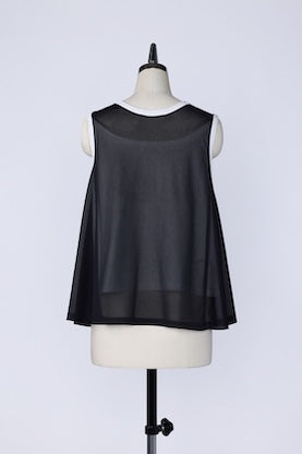 【RURI W. / ルリ】RINGER THEER TANKTOP  / Black