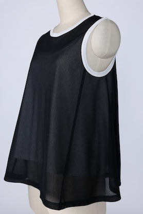 【RURI W. / ルリ】RINGER THEER TANKTOP  / Black