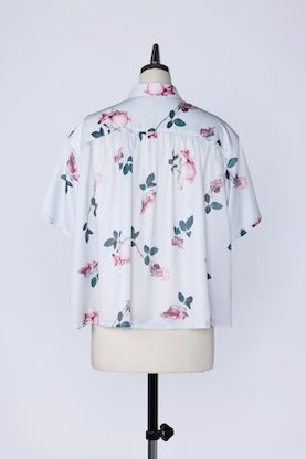 【RURI W. / ルリ】FLORAL COLLAGE PRINT SHIRT / Ivory