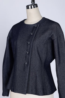 【RURI W. / ルリ】LOOSE DENIM CARDI-JACKET / Indigo Blue