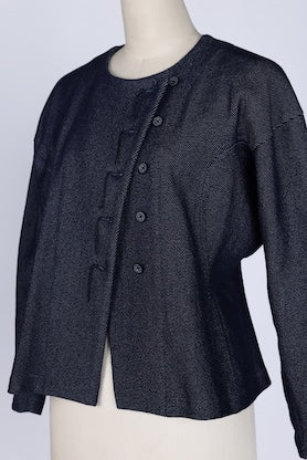 【RURI W. / ルリ】LOOSE DENIM CARDI-JACKET / Indigo Blue