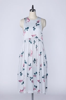【RURI W. / ルリ】FLORAL COLLAGE PRINT DRESS / Ivory
