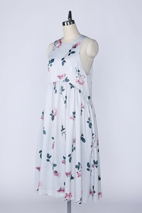 【RURI W. / ルリ】FLORAL COLLAGE PRINT DRESS / Ivory