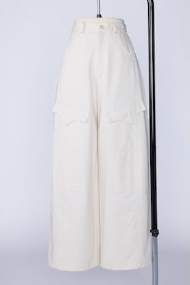 【RURI W. / ルリ】PAINTER CHINO PANTS / Ivory