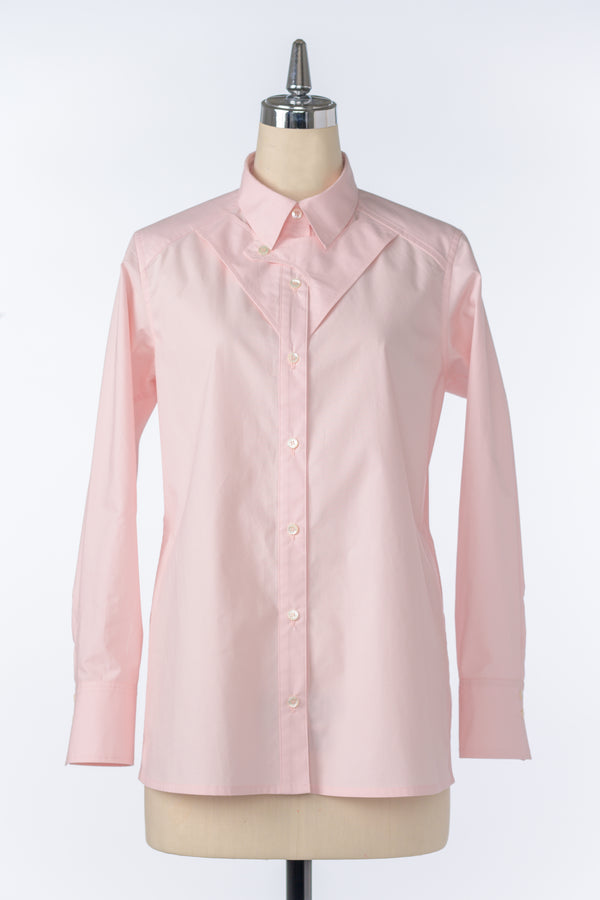 【RURI W. / ルリ】TAB DETAIL SHIRT / Pink