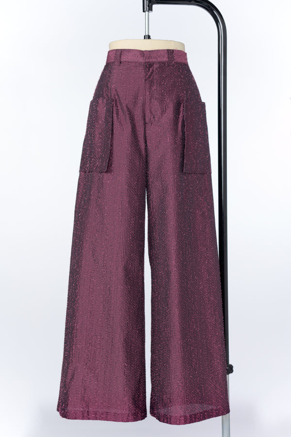 【RURI W. / ルリ】NEEDLE PUNCH TROUSERS / Pink