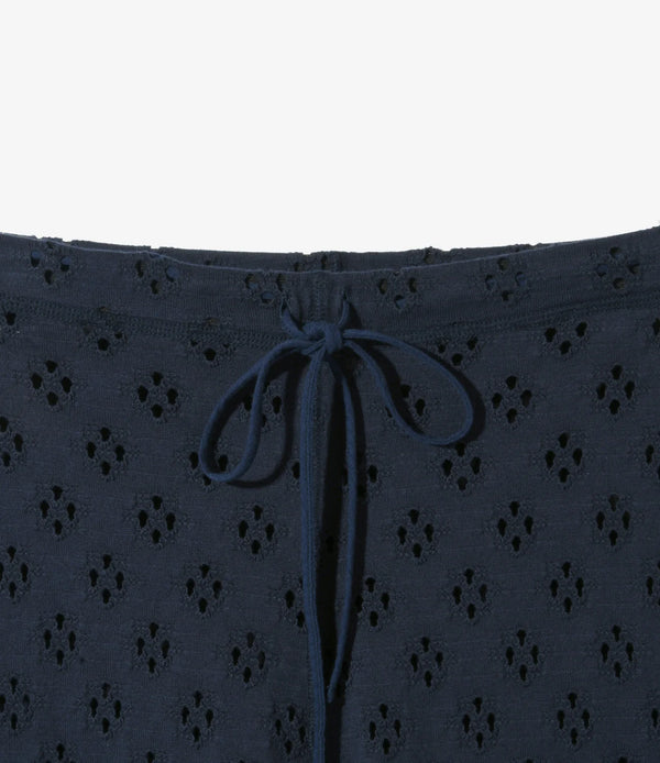 【 RhodolirioN 】PENCIL PANT - CUT WORK - / Black