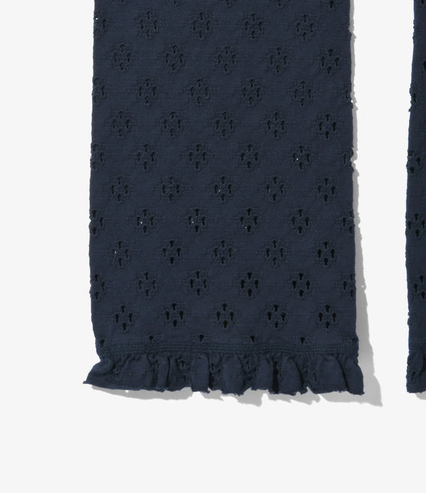 【 RhodolirioN 】PENCIL PANT - CUT WORK - / Black