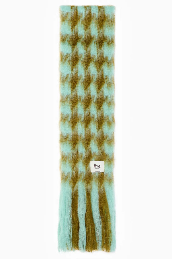 【 814 EZCARAY 】PATA DE GALLO / Turquoise × Brown
