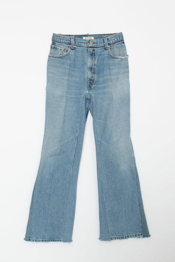 【 RIVER 】LEVIS REMAKE DENIM - LOOSE FIT FLARE - / Blue