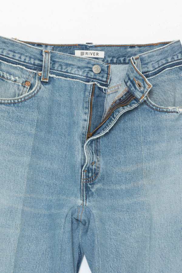 【 RIVER 】LEVIS REMAKE DENIM - LOOSE FIT FLARE - / Blue