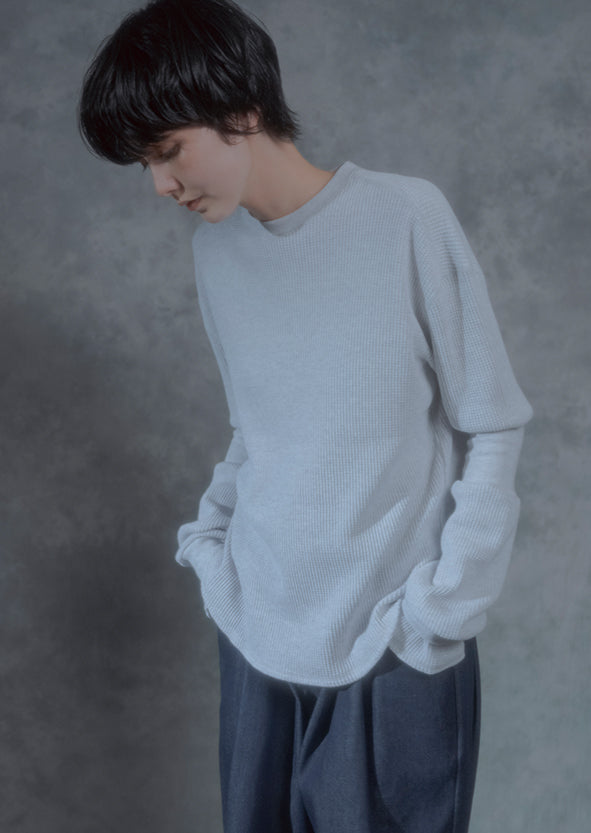 【RURI W. / ルリ】S.P.WAFFLE PULLOVER / Off White
