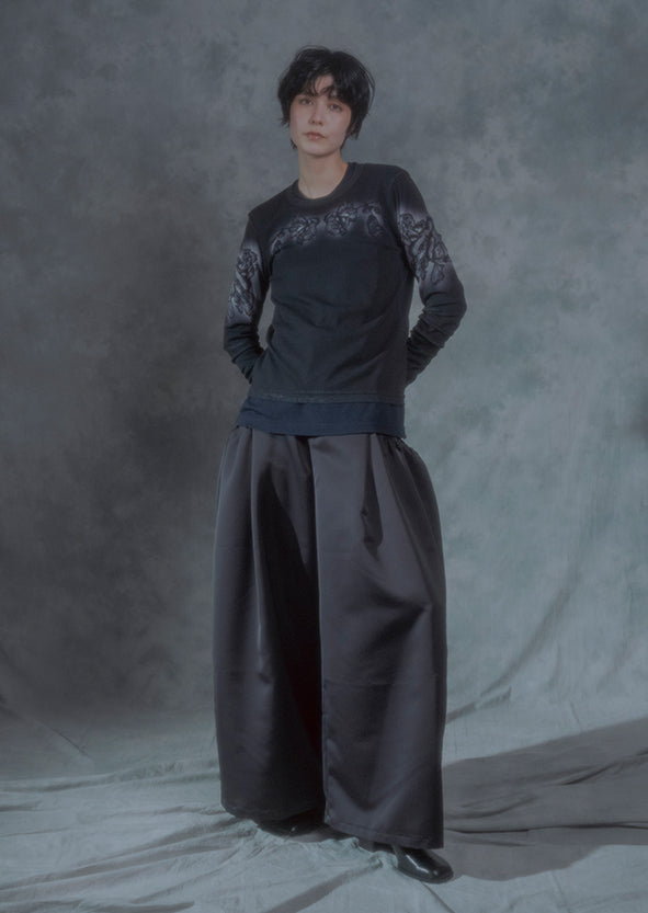 【RURI W. / ルリ】ROSE POWER NET L/S TEE  / Navy