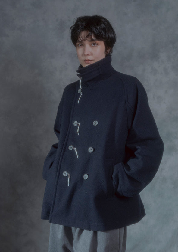 【RURI W. / ルリ】BACK TUCK PEACOAT #1 / Navy