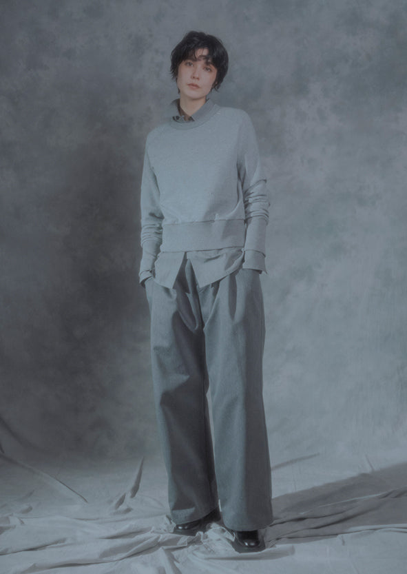 【RURI W. / ルリ】TUCKED POCKET TROUSERS / Gray