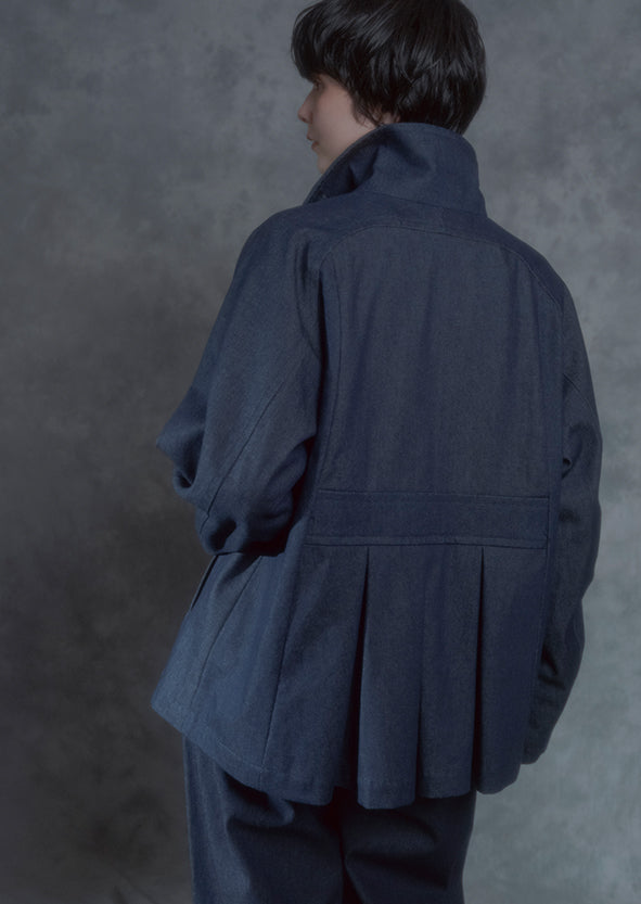 【RURI W. / ルリ】BACK TUCK PEACOAT #2 / Navy Denim