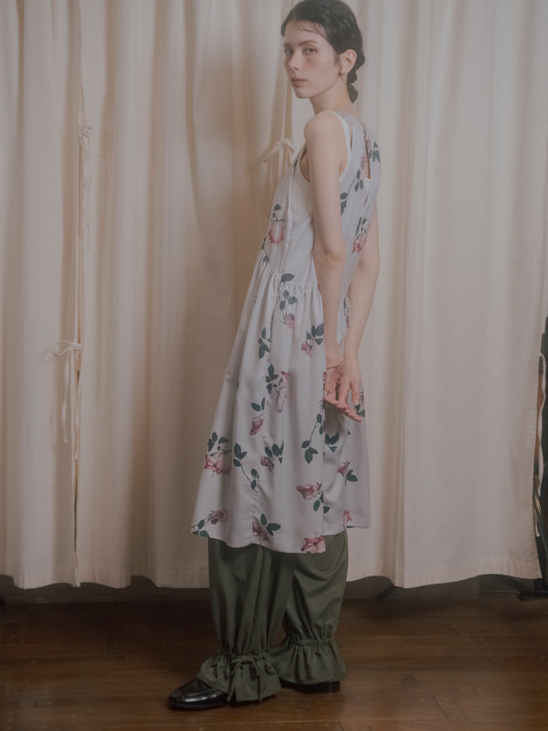 【RURI W. / ルリ】FLORAL COLLAGE PRINT DRESS / Ivory