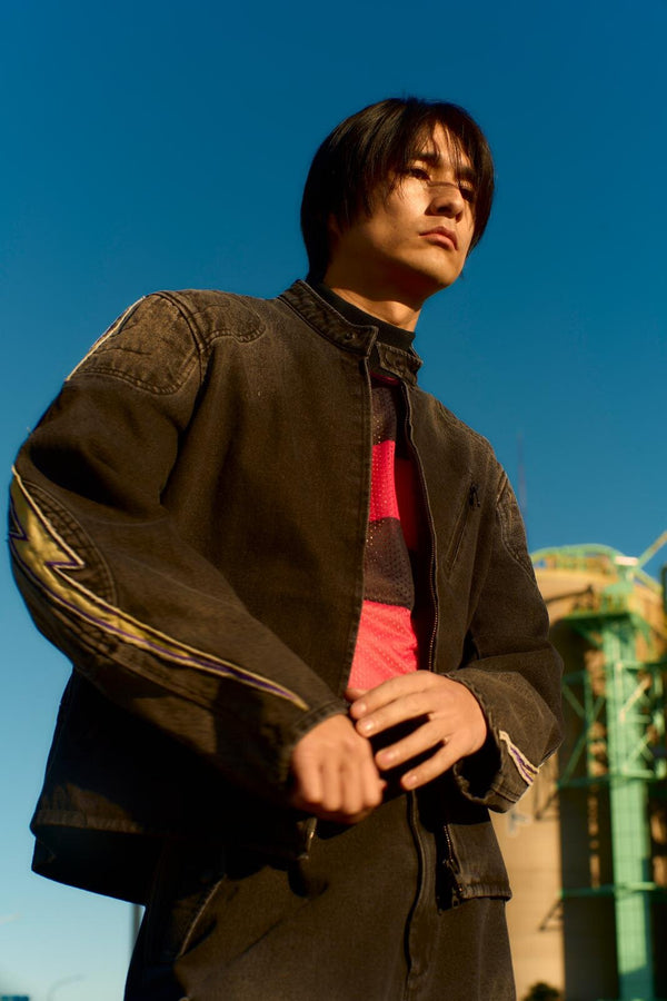 【 SHIDEN 】M.C. JACKET - 13OZ DENIM - / Black