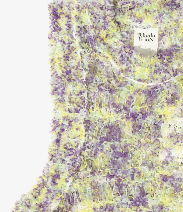 【 RhodolirioN 】KNIT VEST - FANCY YARN - / Purple