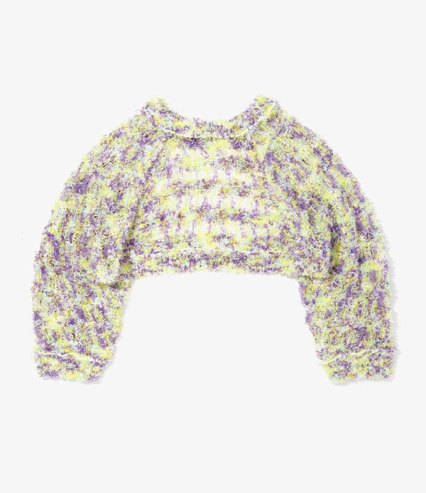 【 RhodolirioN 】KNIT BOLERO - FANCY YARN - / Purple