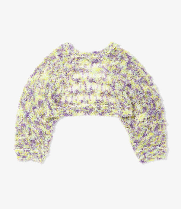 【 RhodolirioN 】KNIT BOLERO - FANCY YARN - / Purple