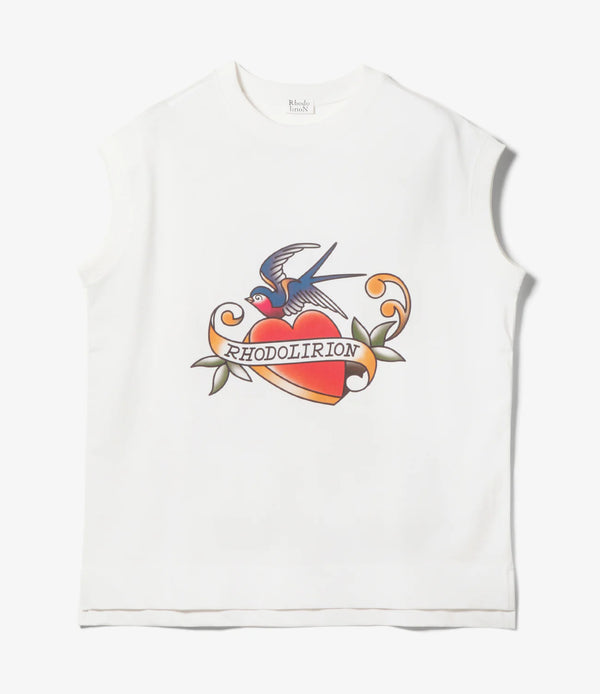 【 RhodolirioN 】PRINTED TATTOO TEE / White