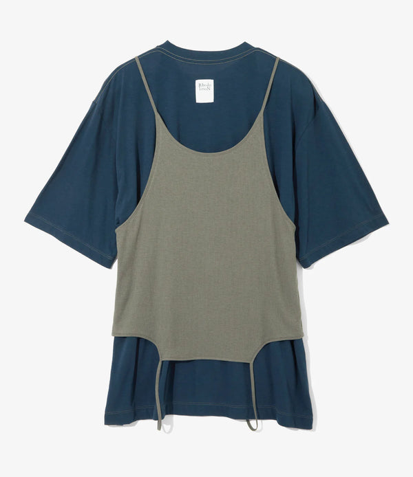 【 RhodolirioN 】CAMISOLE TOP & LOOSE FITTING TEE - UNIT TOPS - / Navy