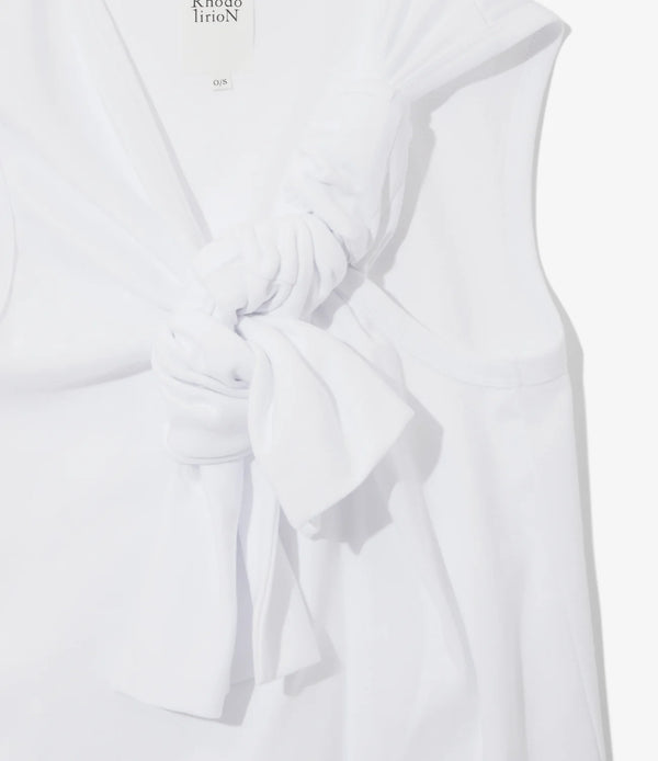 【 RhodolirioN 】ONE KNOT SLEEVELESS TOP / White