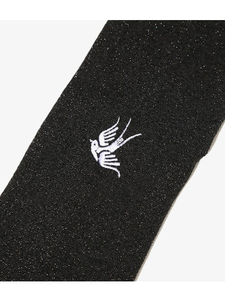 【 RhodolirioN 】SWALLOW STITCH GLITTER SOCKS / Black