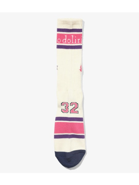 【 RhodolirioN 】LINE & NUMBERING SOCKS / Natural